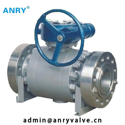 Three - Piece Worm Gear Ball Valve Bolted Cover A105+ENP Ball   Class 150~1500