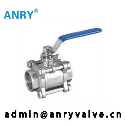 3pieces casted стальное тело CF8M CF8 шарик BSP NPT SS316 SS304 продел нитку шариковый клапан